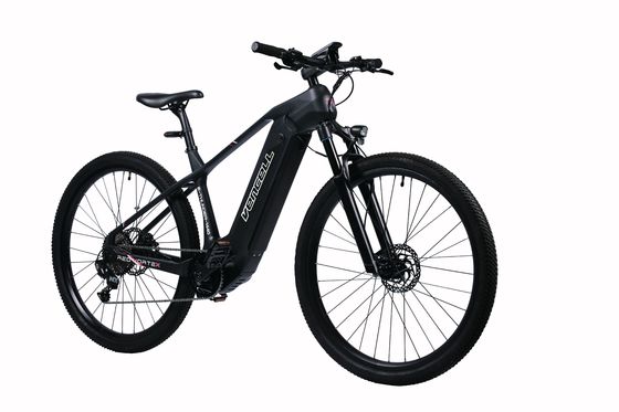 Black Carbon Frame E-powered mountain bike con prestazioni di freno a disco idraulico e batteria da 36V 15,6Ah
